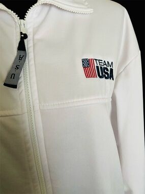 OLYMPICS Team USA White Full-Zip Jacket